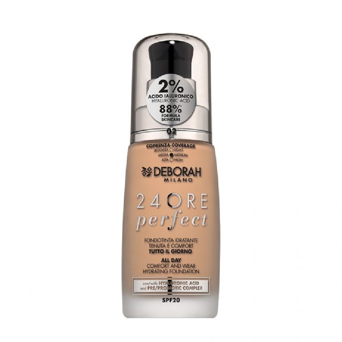 Tekuća Podloga za Šminku Deborah True Beige Nº 02 30 ml